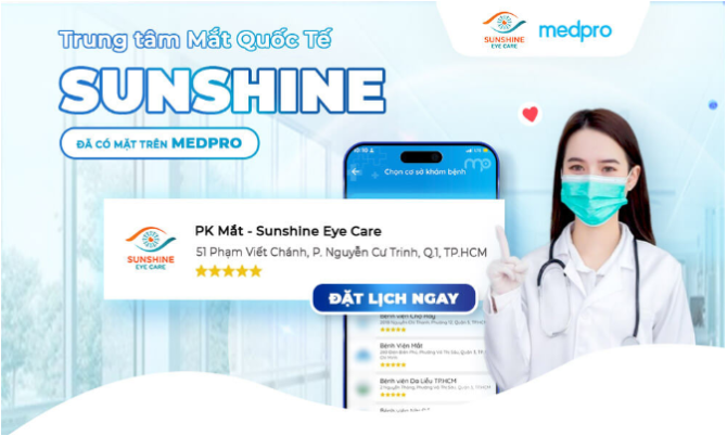 Trung tâm Mắt Quốc Tế Sunshine có mặt trên ứng dụng Medpro